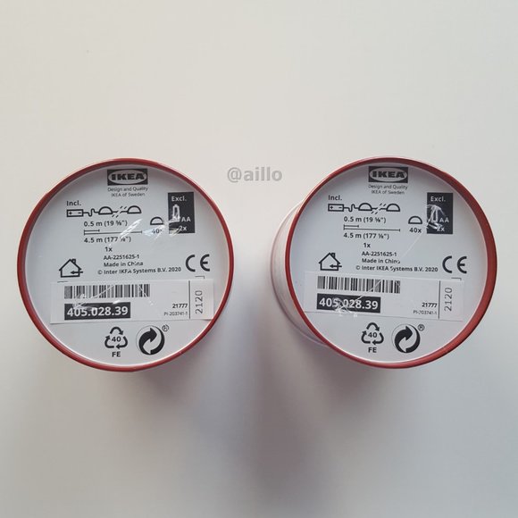 IKEA 2 STRALA LED string light garland, gold leaf - Picture 7 of 16